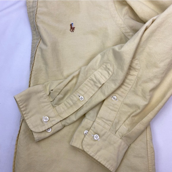 Ralph Lauren Button Down Shirt Classic Fit Yellow - Picture 9 of 12